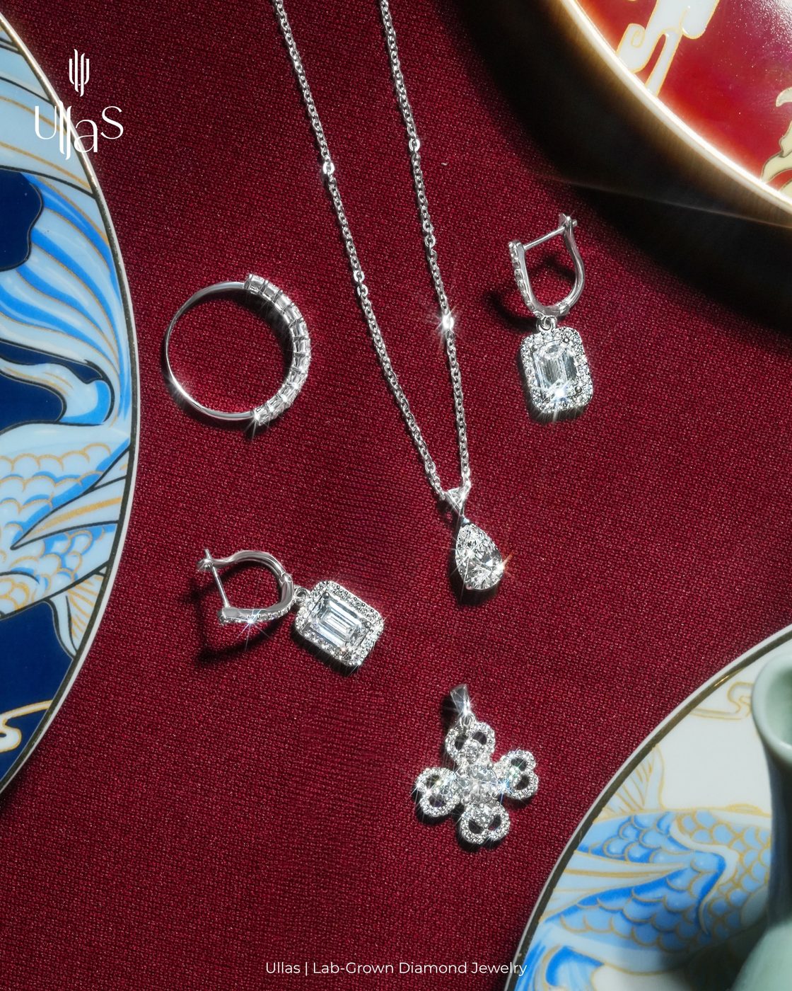 Cincin, anting, dan liontin ready stock ULLAS